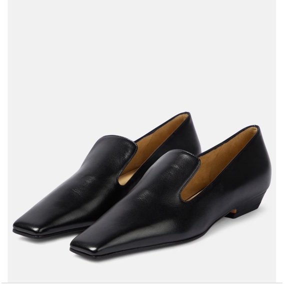 Final Price Khaite Marfa Black Leather Slip on Loafer Flat Shoes Eu 38.5 US 8.5 - Picture 5 of 17